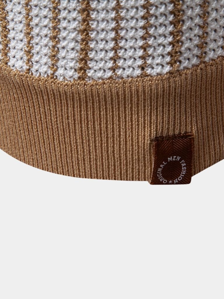 Polo a righe lavorata a maglia