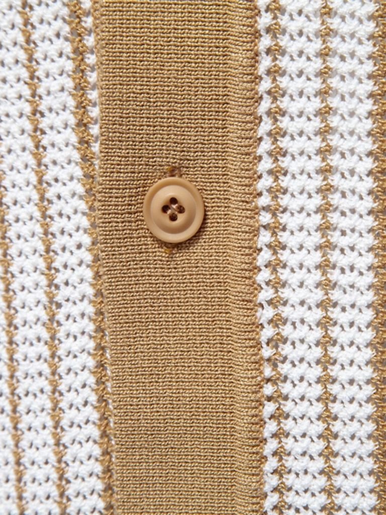 Polo a righe lavorata a maglia