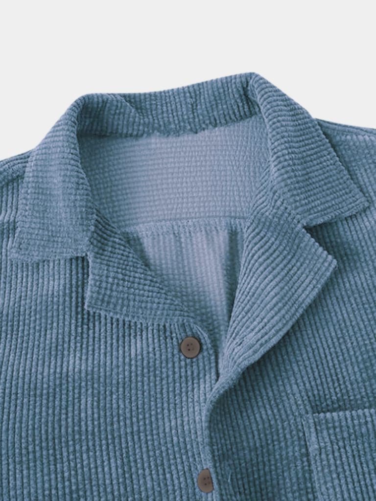 Camicia a maniche corte testurizzata