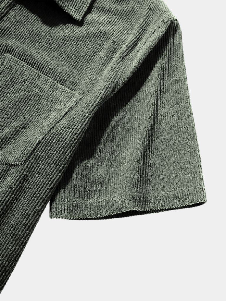 Camicia a maniche corte testurizzata