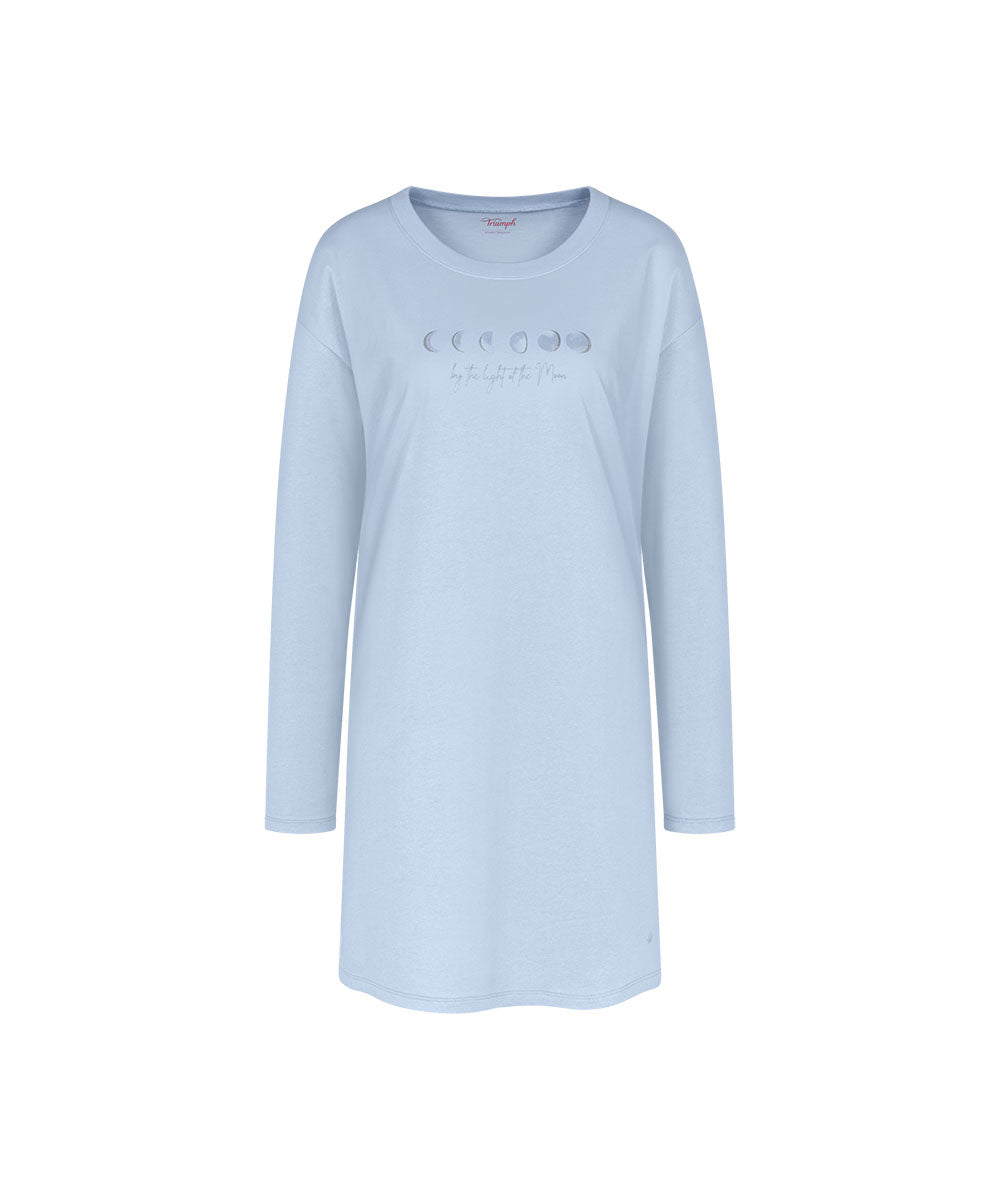 nachthemd lange mouw - Nightdresses NDK LSL 04 - Licht Blauw SA