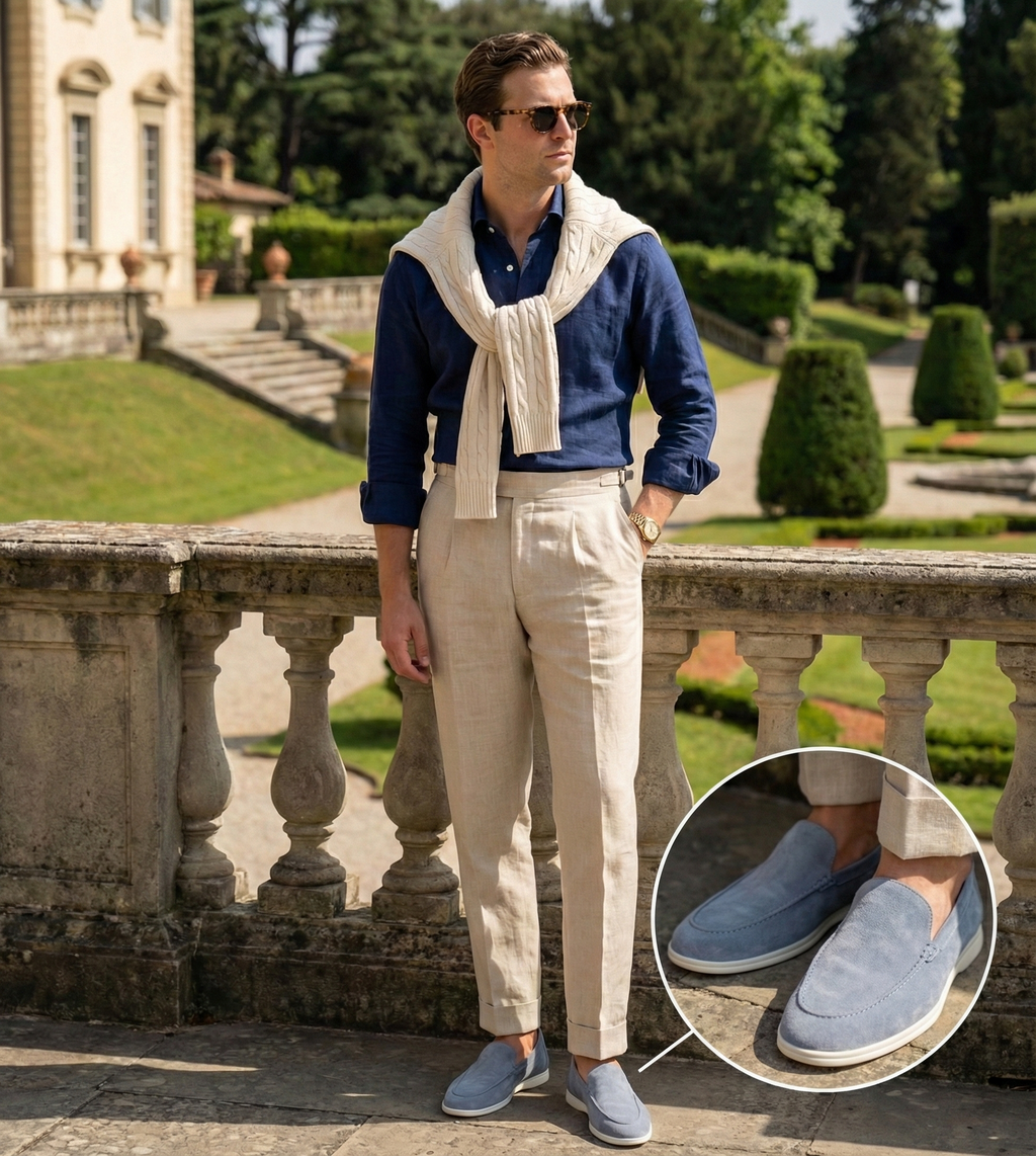 Lorenzo | Mocassini in camoscio premium