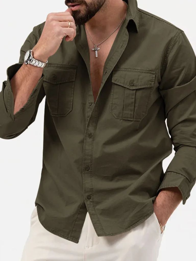 Camicia vintage a maniche lunghe